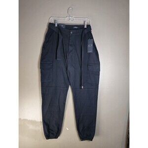 New American Bazi Los Angeles Black  Stretchy Cargo Pants Pockets Size 1X